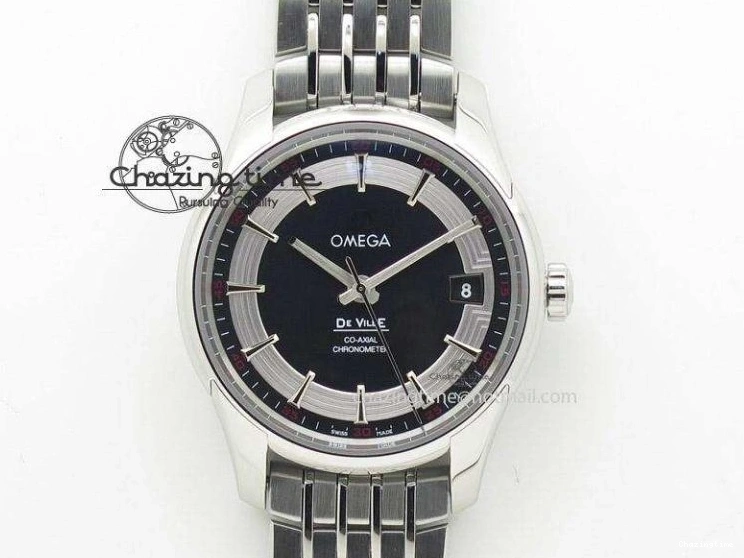 0410 Elegant Globemaster Master Chronometer SS V6F Best Edition Black Dial On Black Leather Strap A 8268